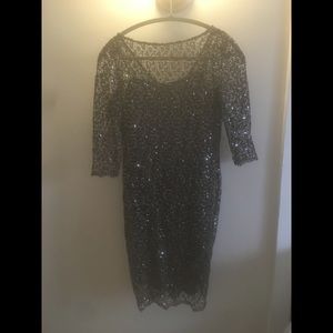 Kay Unger sequin cocktail dress